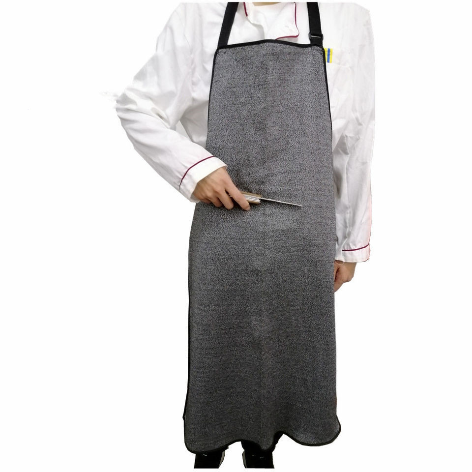 Factory Heavy Duty Working Apron Welder Cut Resistant Knitted Welding Apron For Man A5 Level Glass Industry Aprons