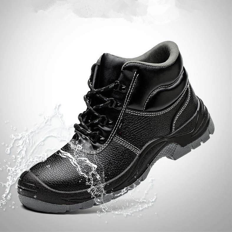 Wholesale Cheap Price Men Work Safety Shoes Boots with Steel Toe and Steel Plate