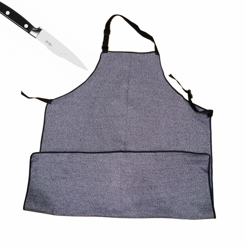 Factory Heavy Duty Working Apron Welder Cut Resistant Knitted Welding Apron For Man A5 Level Glass Industry Aprons