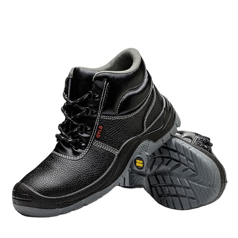 Wholesale Cheap Price Men Work Safety Shoes Boots with Steel Toe and Steel Plate