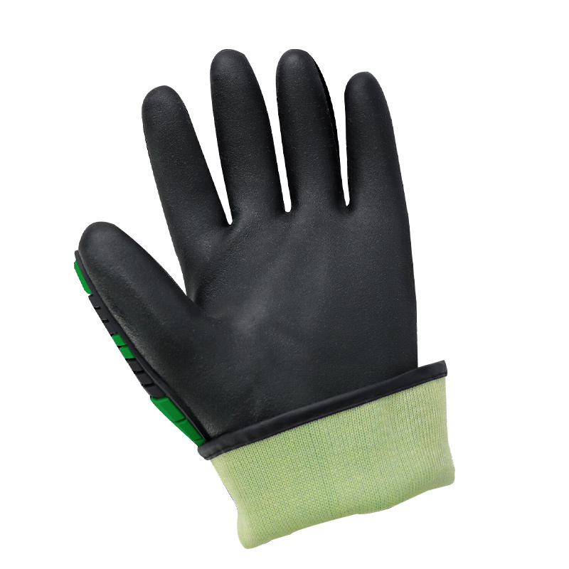 Premium Double-Dipped PVC-Nitrile Supported Gloves ANSI A4 Cut Resistant Chemical Handling Gloves Anti Impact Safety Gloves