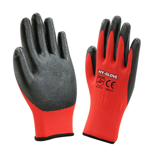 Seamless Knit Nylon Nitrile Work Gloves Auto Repair Oil-proof Glove Nitrile Coated