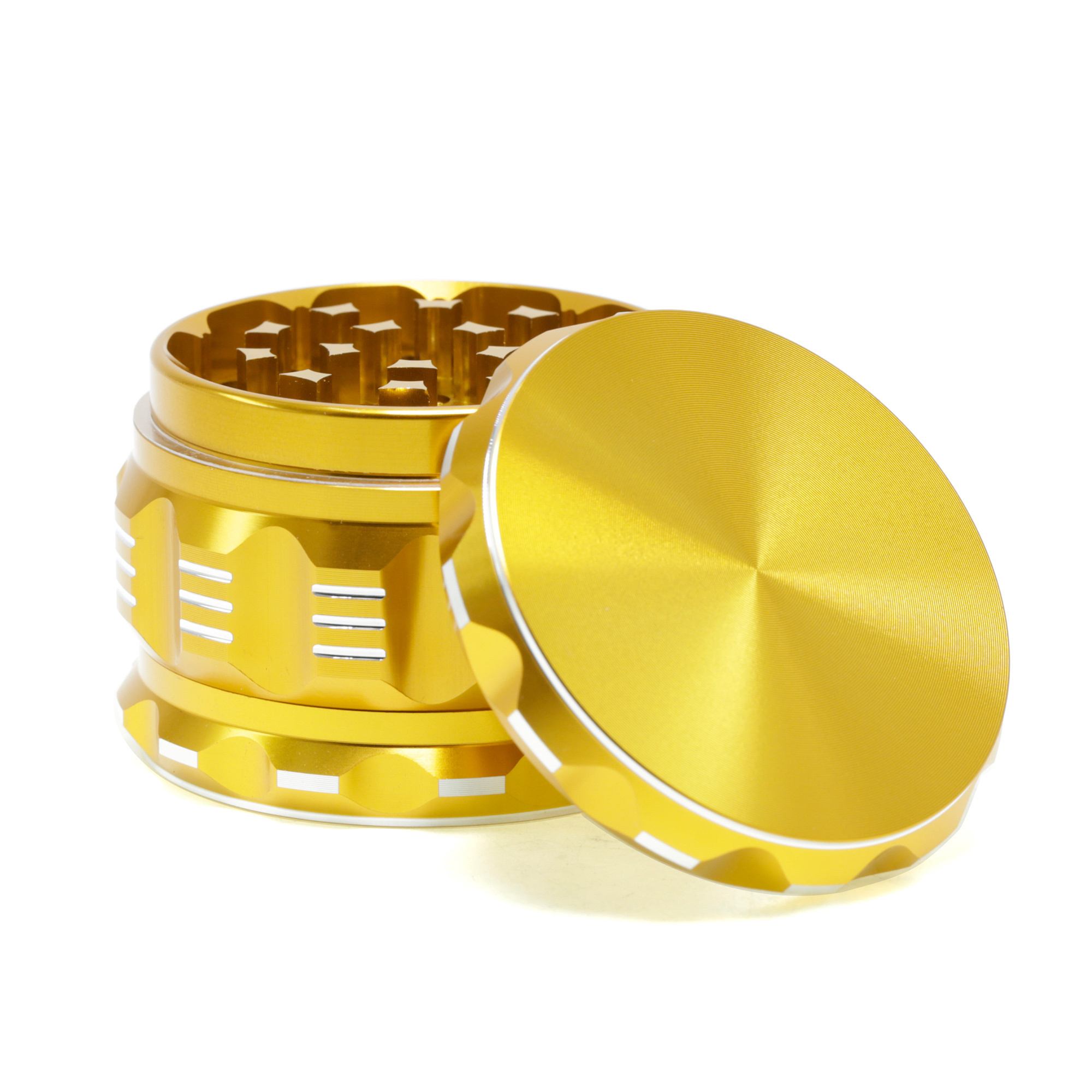 Wholesale OEM/ODM custom logo 4-layer aluminum alloy premium tobacco herb grinder