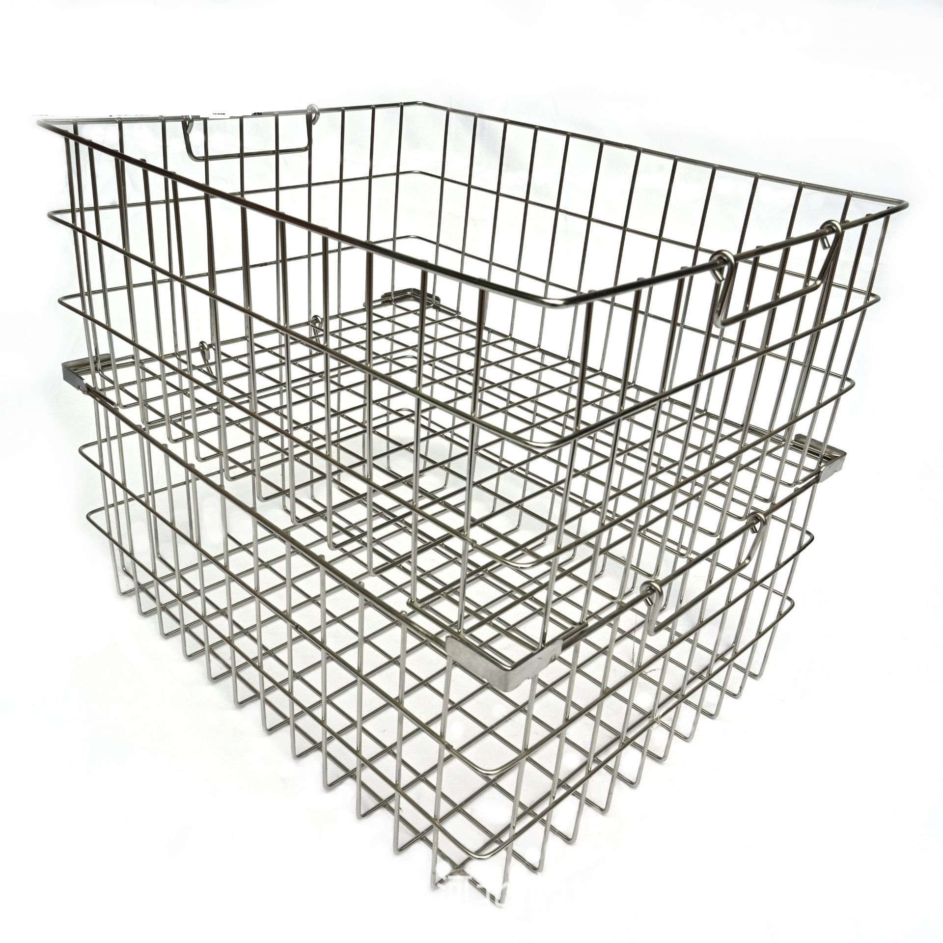 OEM metal wire shelf/Processing custom 304 stainless steel mesh basket industrial equipment cleaning metal disinfection basket