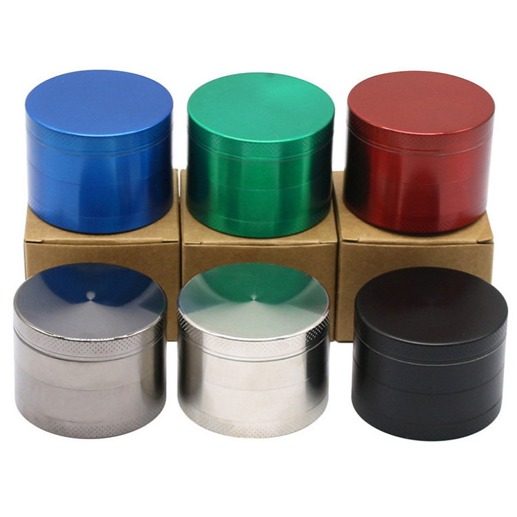 Custom logo 50mm-100mm 4 Layer Zinc Alloy Herb Grinder Manufacturer