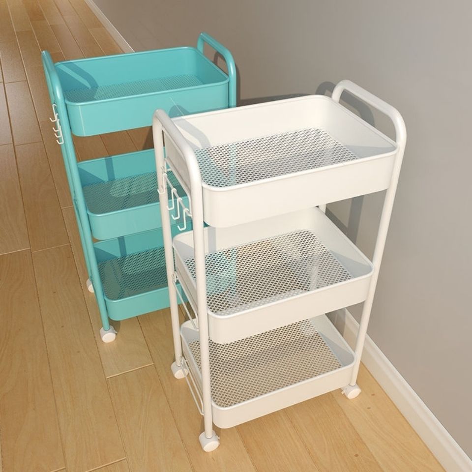 Wholesale trolley storage rack Kitchen floor multi-storey removable bathroom bathroom storage rack Bedroom snack storage rack