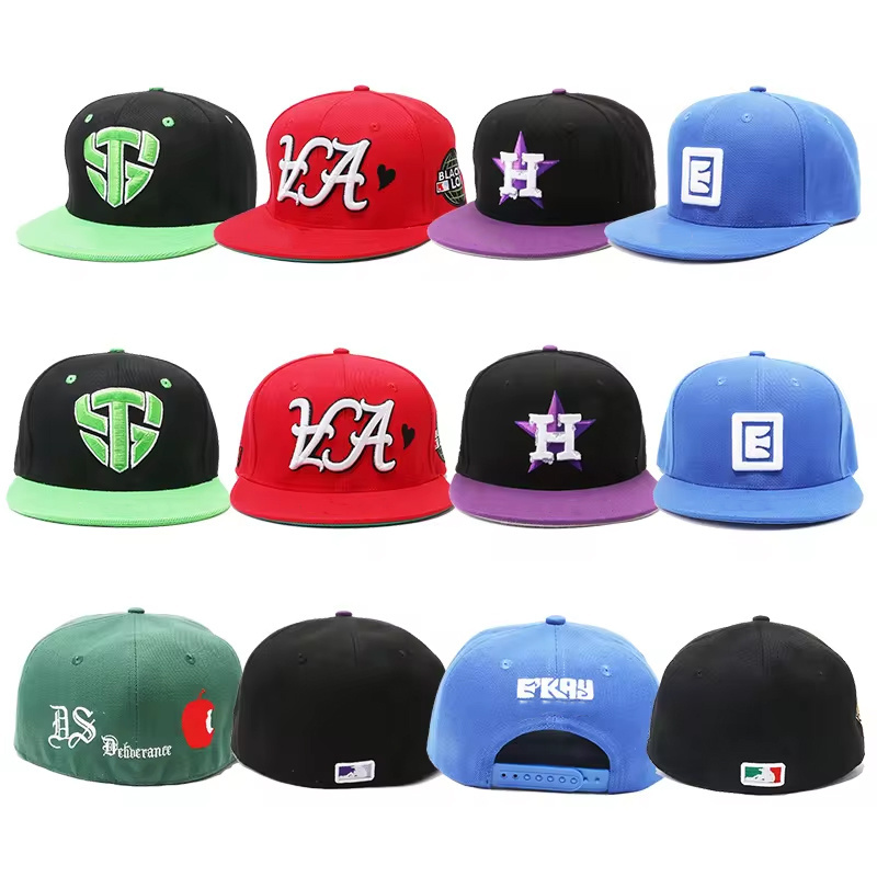 Custom Fitted Hat Unstructured Snapback Cap Puffy 3d Puff Embroidery New Topi Era Blank Snapback Hats Caps For Men