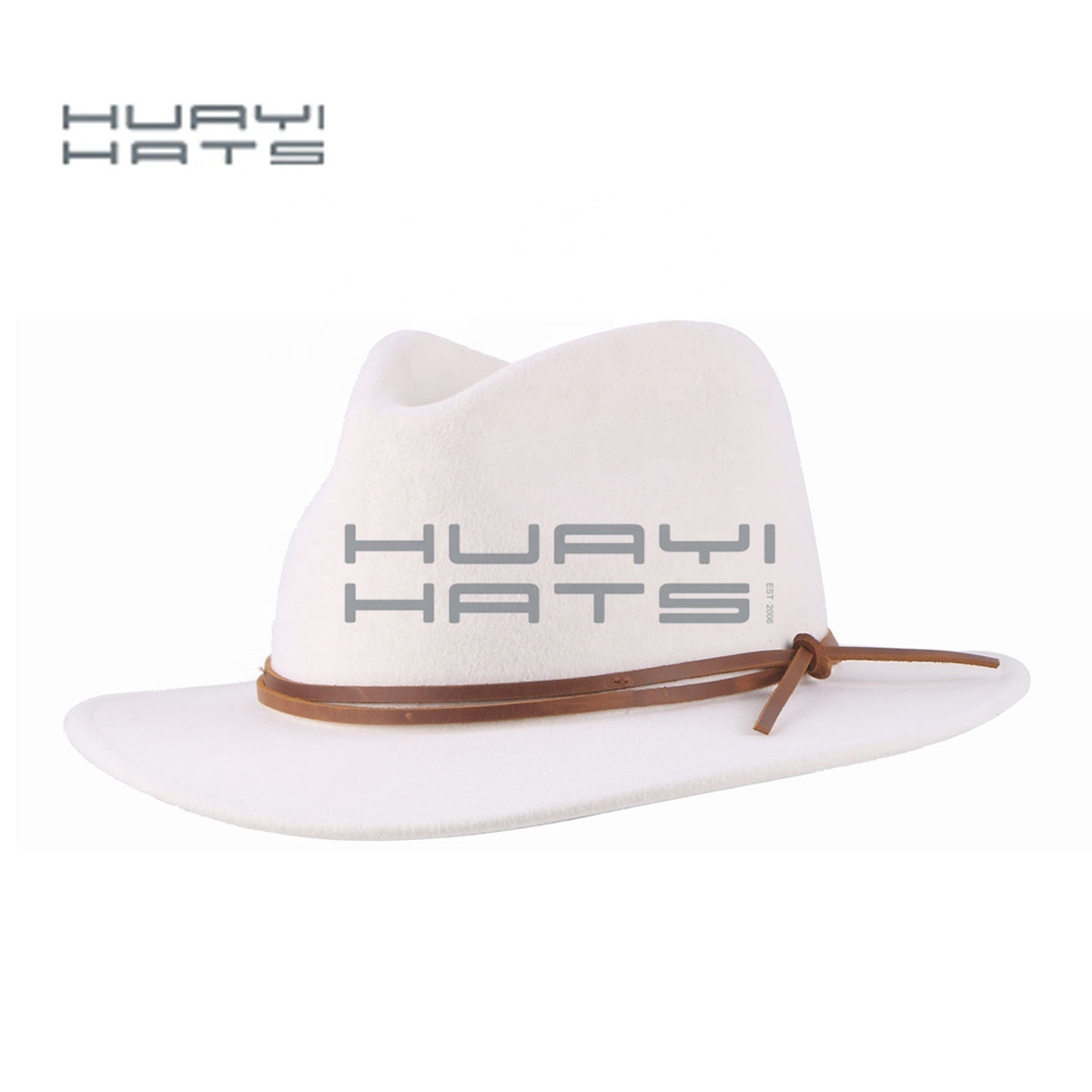 HUAYI  HATS fashion super March spring white soft womens fedora hat