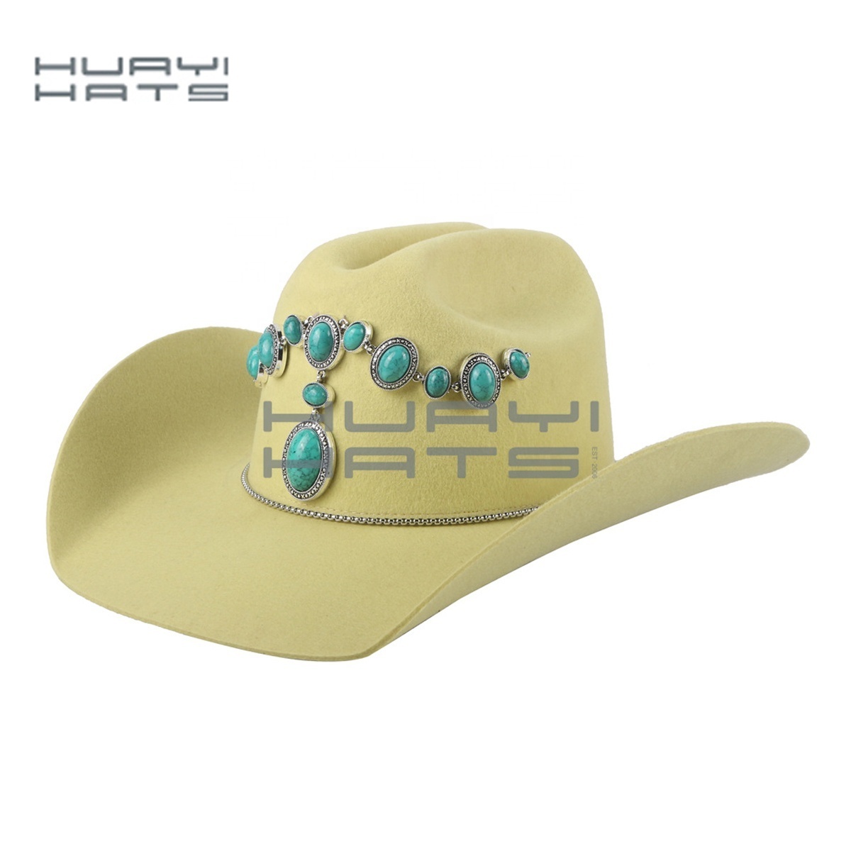 HUAYI HATS  custom felt cowboy hats fashion cowgirl hats outdoor