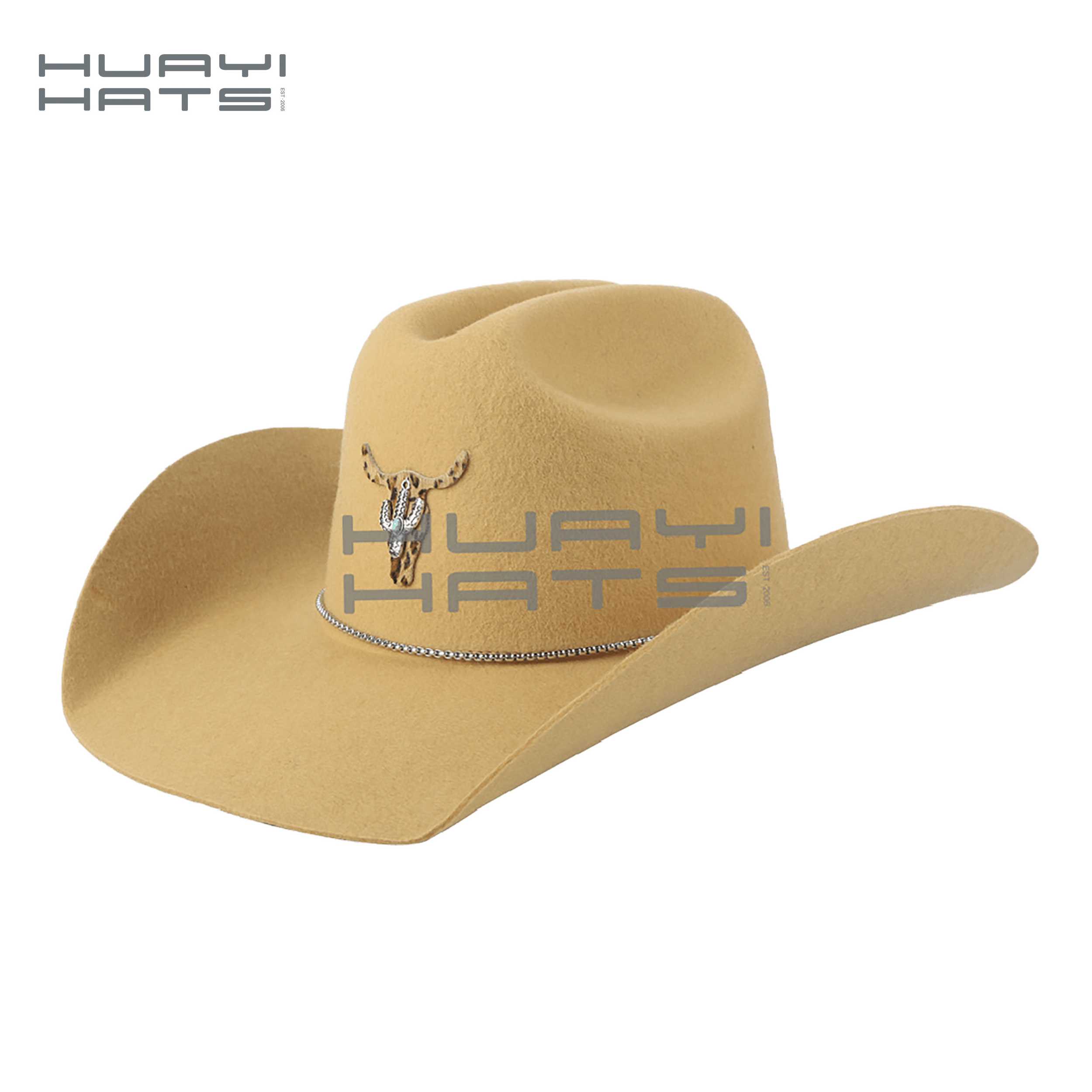 HUAYI HATS 2023 Fashion Cowboy Hats For Girl Party 100% Australia Wool Felt Cowgirl Hats Pink