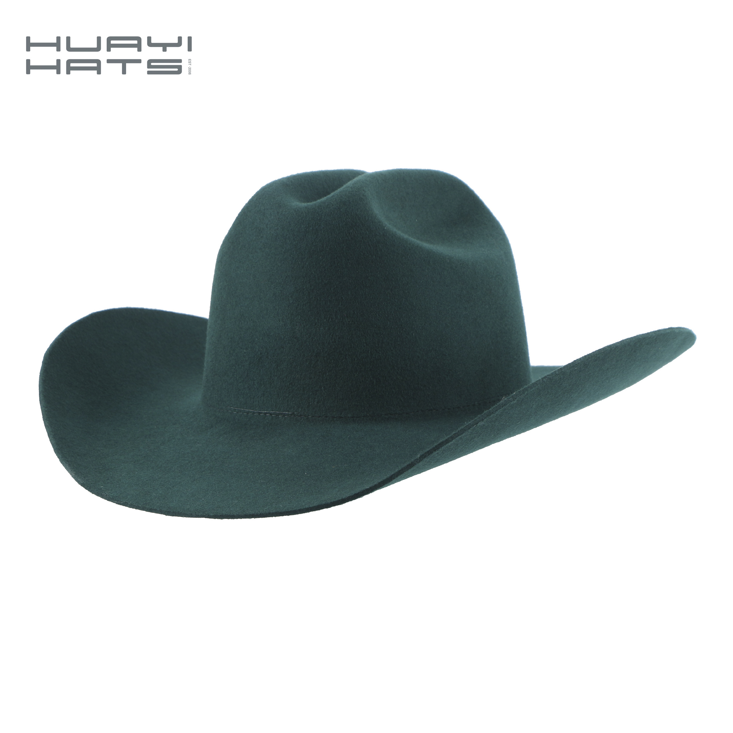 HUAYI  HATS China manufacture design winter western fedora felt cowboy hats for men