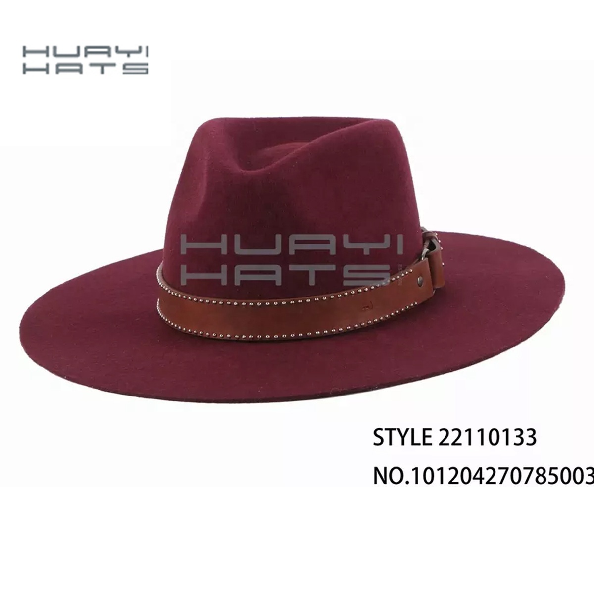 Huayi brand Fashion  Winter Spring Wide Brim Men Somerero 100% Australia Wool Felt Fedora Hats Big Hats Brown Blank