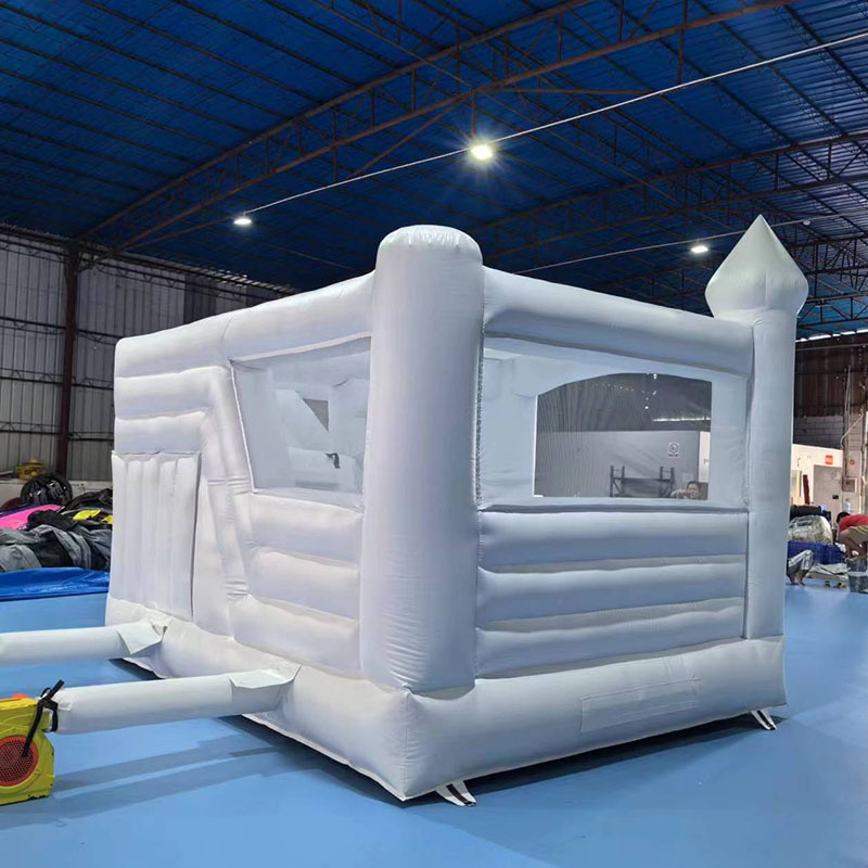 4.5x4.5m White Bouncy Castle 13x13 Ft Pastel Modern 8x8 Mini White Bounce House With Ball Pit And Slide