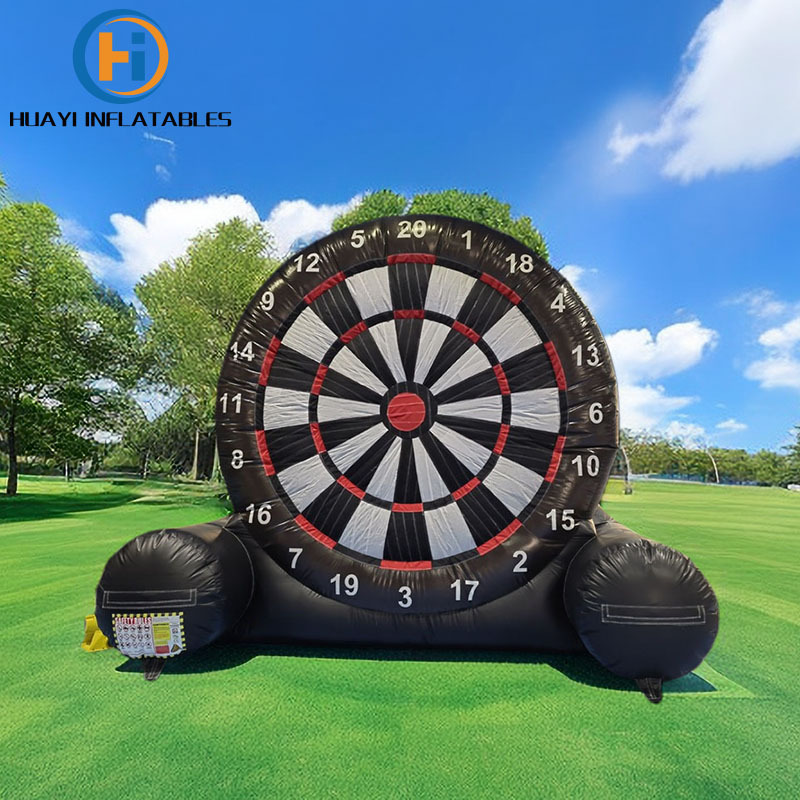 Kid and Adult Giant PVC Inflatable Football Soccer Golf Targets Dart Board Castle Style Stand Game for Sale