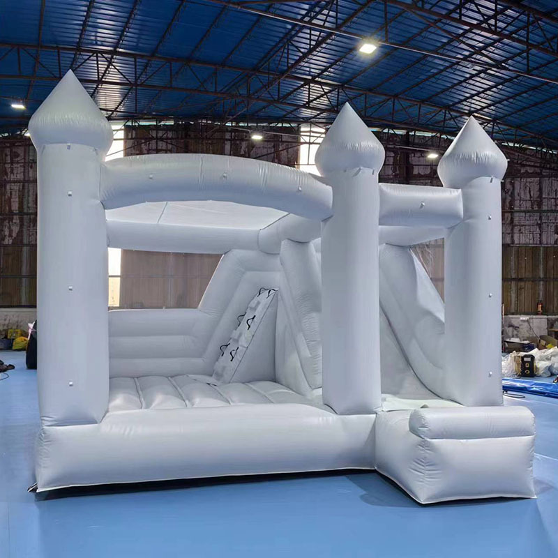 4.5x4.5m White Bouncy Castle 13x13 Ft Pastel Modern 8x8 Mini White Bounce House With Ball Pit And Slide