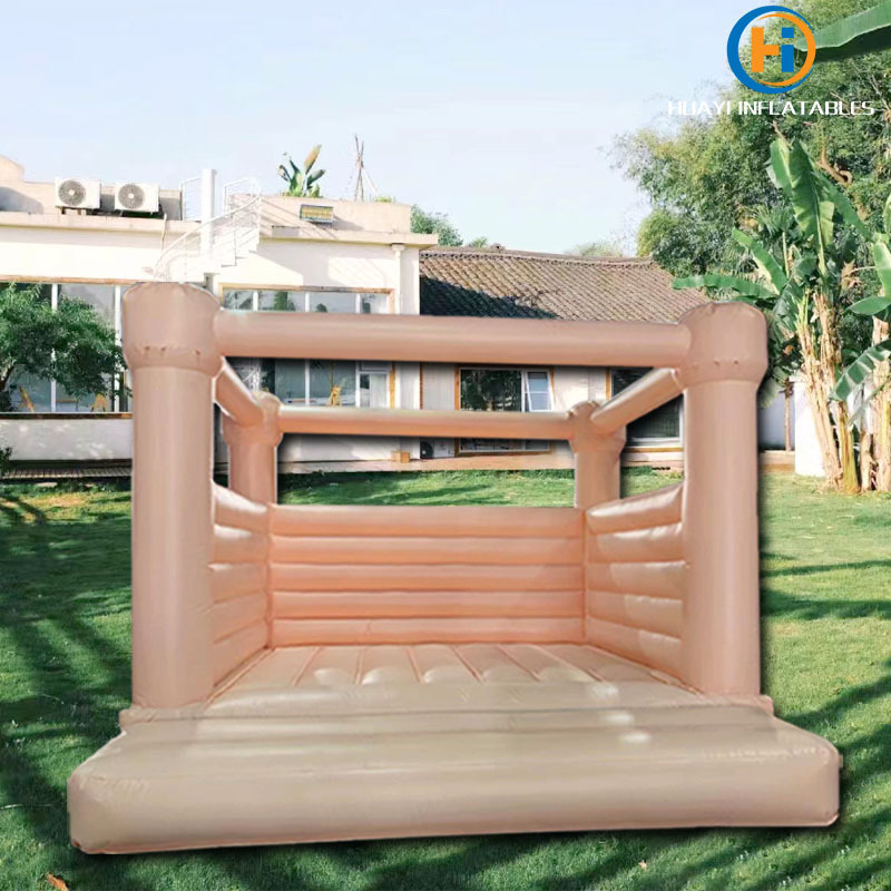 2024 Hot Sale Inflatable Jumping Bounce Commercial Adult Pink Bouncy Castle House Plain Castle For Wedding