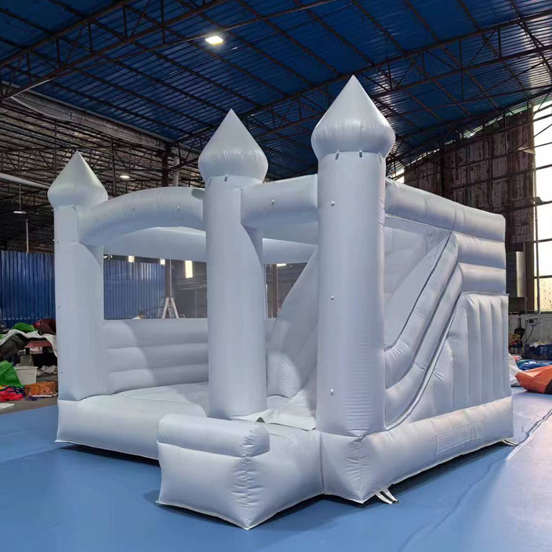 4.5x4.5m White Bouncy Castle 13x13 Ft Pastel Modern 8x8 Mini White Bounce House With Ball Pit And Slide