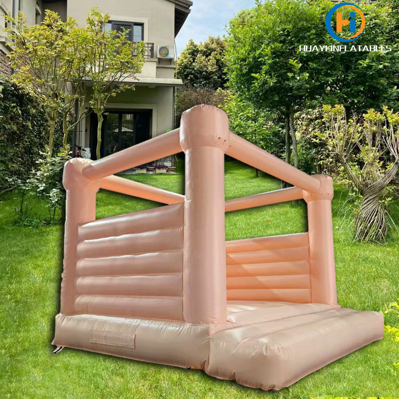 2024 Hot Sale Inflatable Jumping Bounce Commercial Adult Pink Bouncy Castle House Plain Castle For Wedding