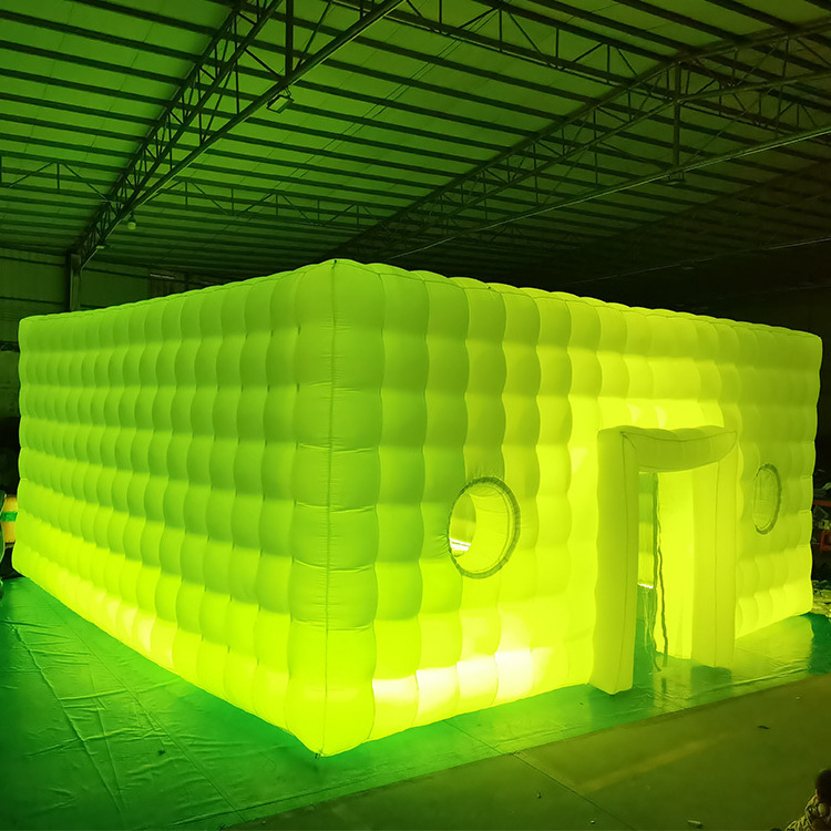 Hot Sale bubble led light outdoor with lights lighted inflatable cube tent for rental