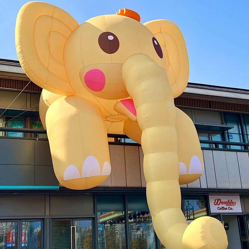 Giant Advertising Inflatable Custom Design Huge Cartoon Custom Cute Inflatable Animal Elephant For Decoration