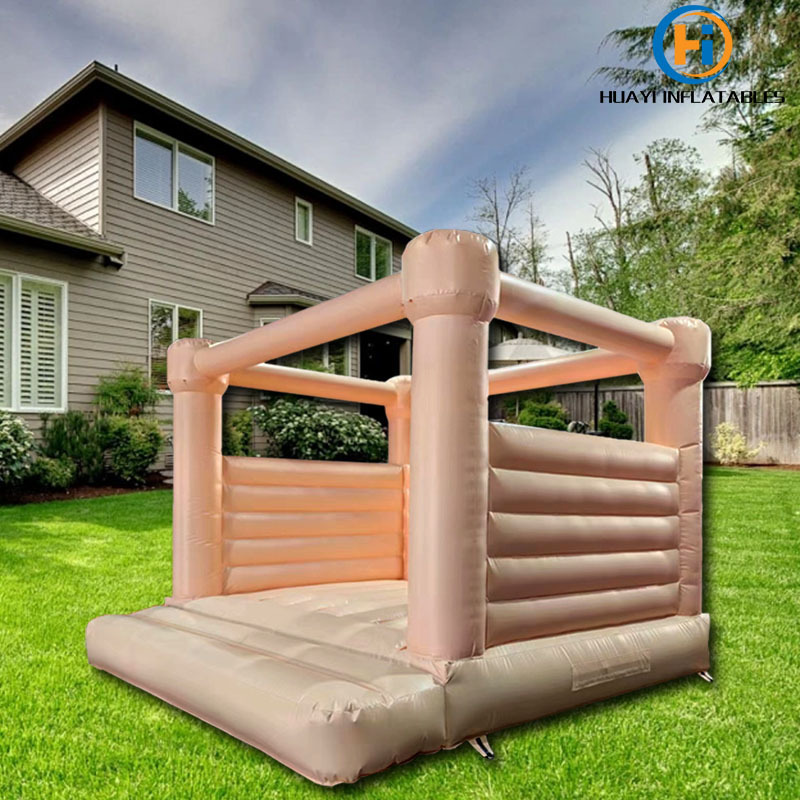 2024 Hot Sale Inflatable Jumping Bounce Commercial Adult Pink Bouncy Castle House Plain Castle For Wedding