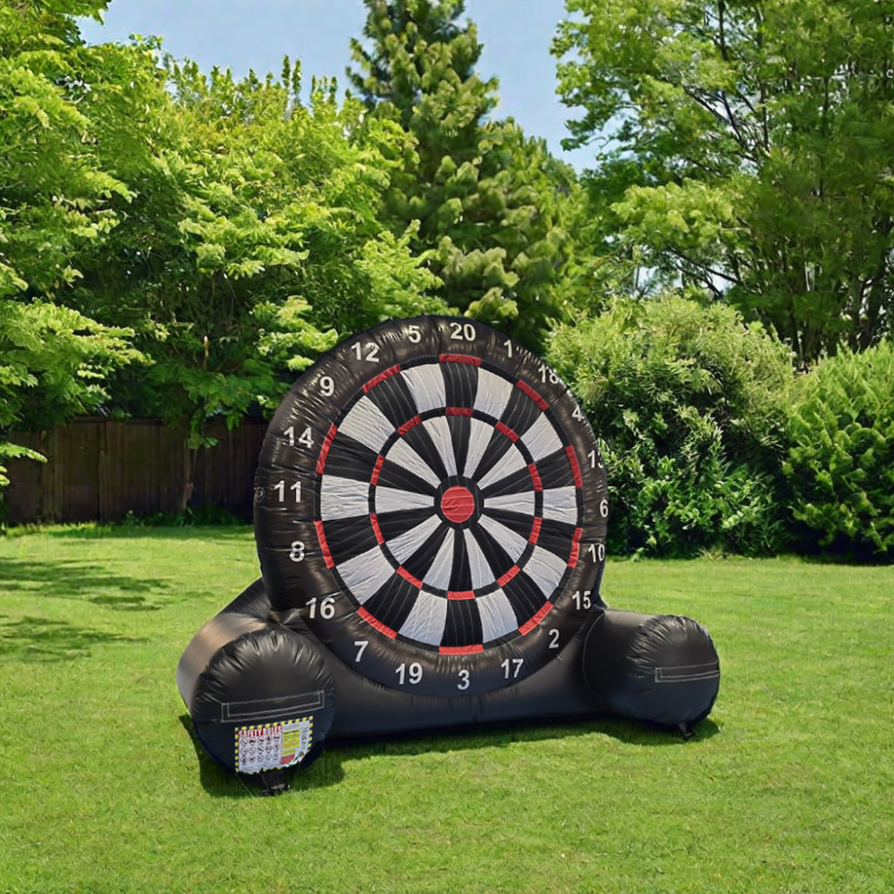 Kid and Adult Giant PVC Inflatable Football Soccer Golf Targets Dart Board Castle Style Stand Game for Sale