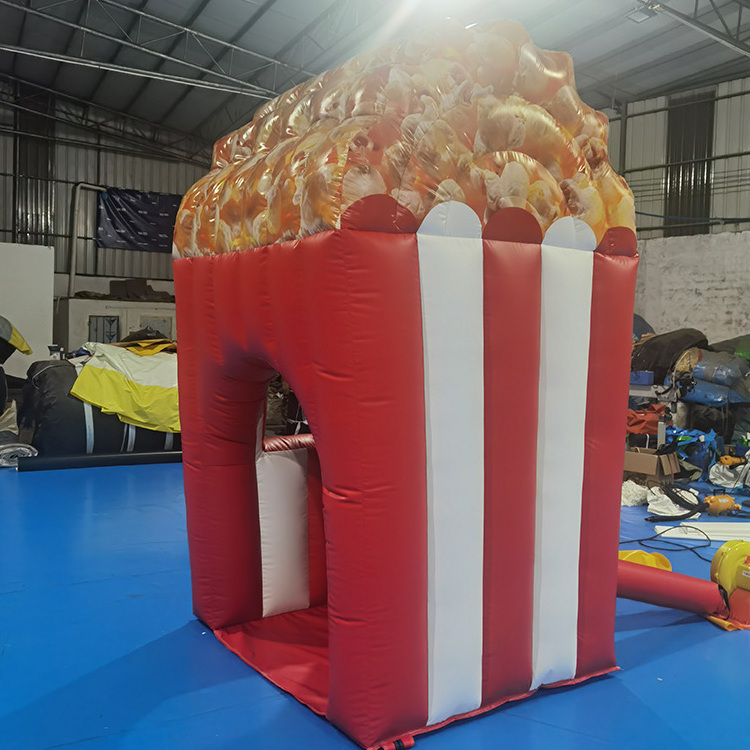 New design popcorn mini cartoon cabin outdoor inflatable tents for events