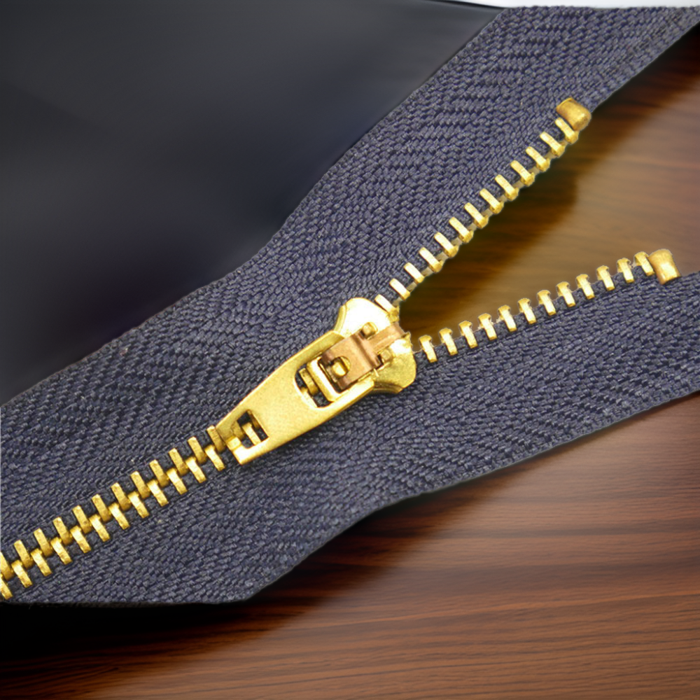 Custom #3 Brass Y Teeth Zipper Sustainable Close-End Metal Zipper for Jeans Shoes Garments Bags