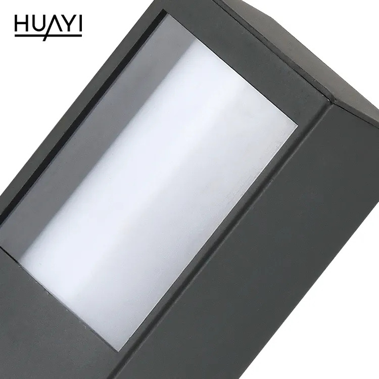 HUAYI Cheap Price Aluminum E26 E27 IP54 Waterproof 60w Lawn Pillar Light Outdoor Garden Lamp