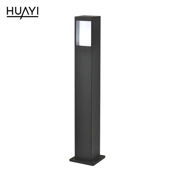 HUAYI Cheap Price Aluminum E26 E27 IP54 Waterproof 60w Lawn Pillar Light Outdoor Garden Lamp