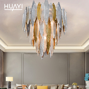 HUAYI Modern Decoration Simple Style 5*5w Indoor Living Room Hotel Bedroom Modern Decoration Crystal Led Ceiling Lamp