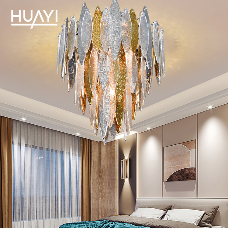 HUAYI Modern Decoration Simple Style 5*5w Indoor Living Room Hotel Bedroom Modern Decoration Crystal Led Ceiling Lamp