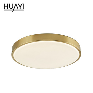 HUAYI New Arrival Nordic Round 18w 24w Surface Mounted House Bedroom Lamp Modern LED Ceiling Light