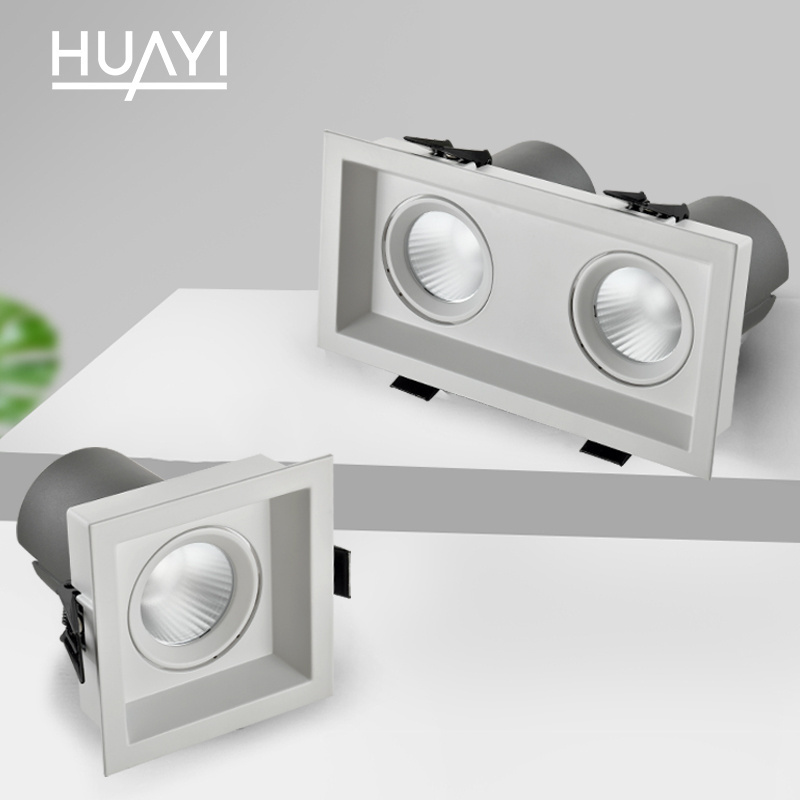 HUAYI Project Lighting Aluminum White Color Indoor Showroom Bedroom Hotel Recessed LED Downlight