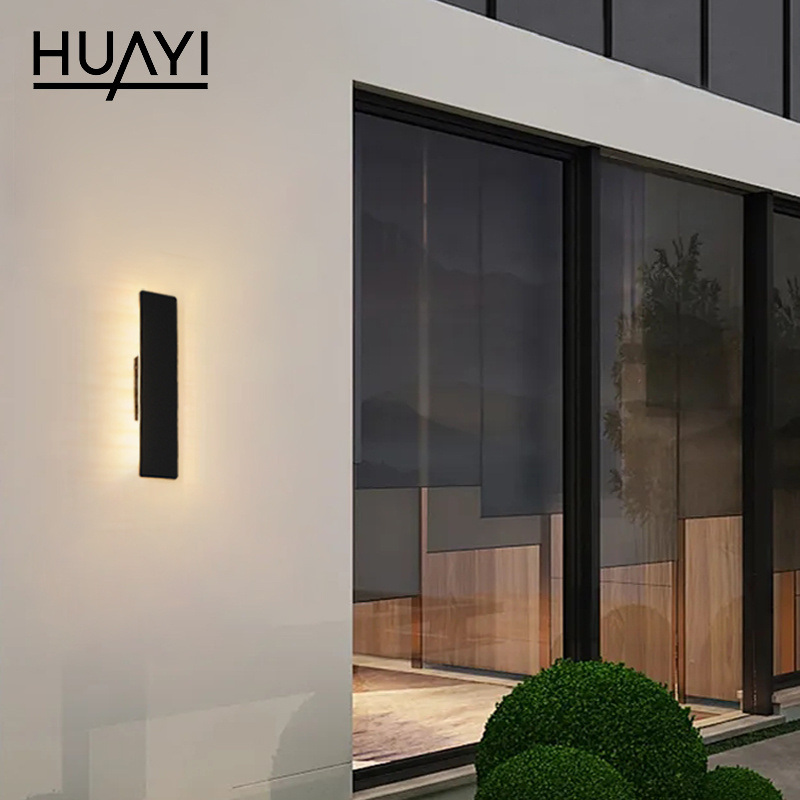 HUAYI Modern Outdoor Wall Lamp Garden Hotel Villa Wall LED Light 10W/20W IP54 Waterproof Aluminum Acrylic Indoor Wall Lamp Fixed