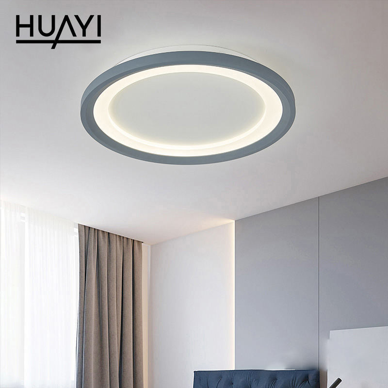 HUAYI Nordic Style Round Square 18 24 40 60 Watt Hotel Dining Room LED Modern Ceiling Lamp