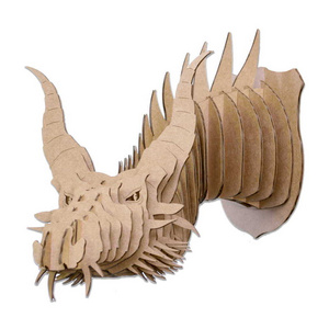 Home decoration ornaments paper craft Cardboard Dragon Head