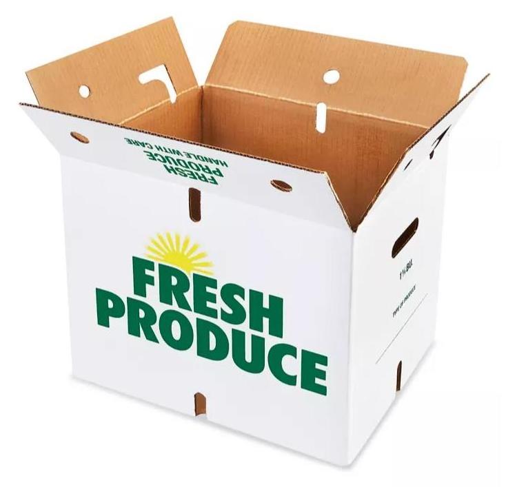 Custom Weather Resistant Produce Boxes1 1/9 Bushel fresh vegetables and fruits produce boxes