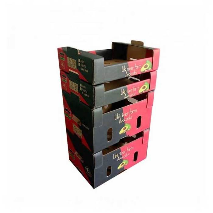 eco friendly Fruit packing boxes customized cardboard box banana mango carton box