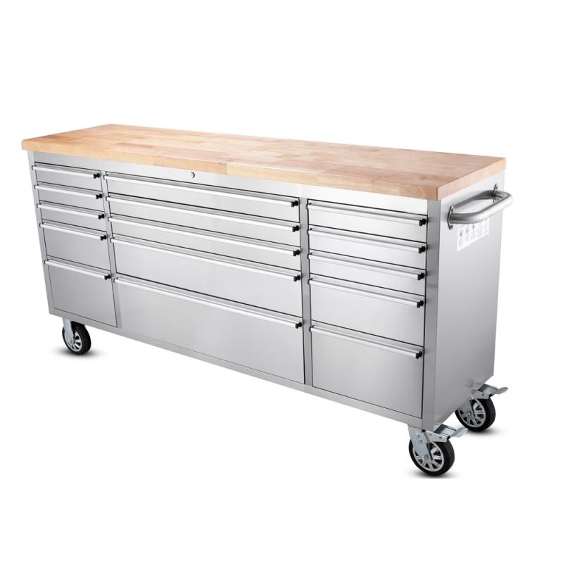 Custom large size  stainless steel US general 72 inch tool cabinet with casters