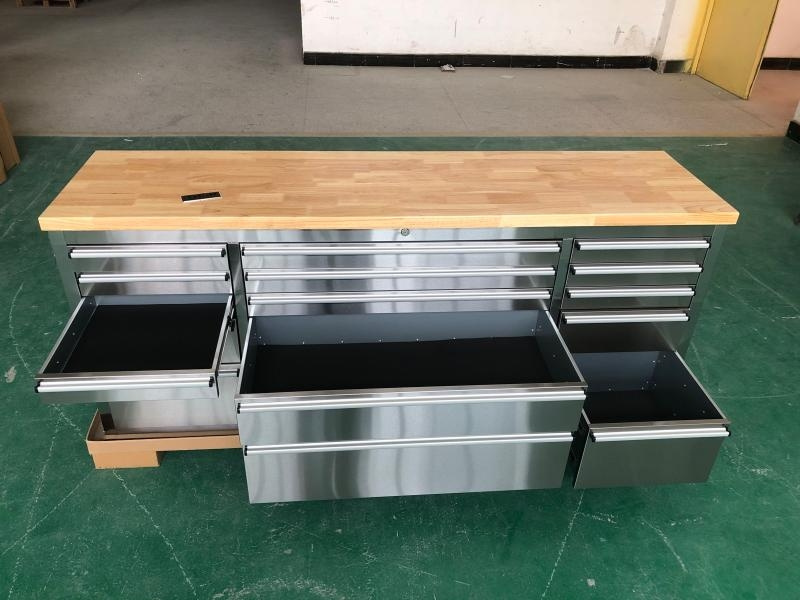 Custom large size  stainless steel US general 72 inch tool cabinet with casters