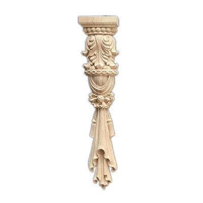 Solid Wood Decorative carved fireplace corbels floral roman corbel Furniture accessories