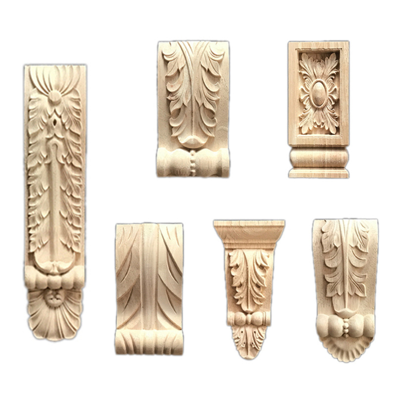 Solid Wood Decorative carved fireplace corbels floral roman corbel Furniture accessories