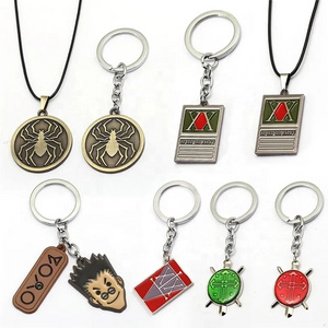 16 Styles Anime Jewelry Hunteres x Hunteres Keychain Necklace GON FREECSS License Pendant Keyring Holder Key Chain