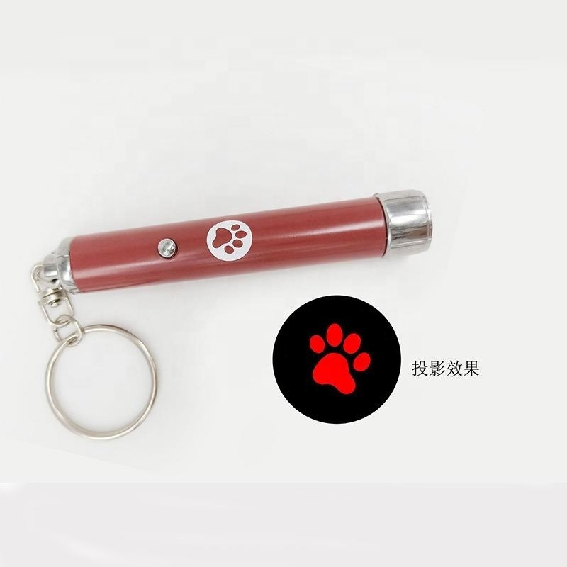 2023 Portable Creative Funny Pet Cat Toy Training Tool Cat Led Pointer Pen Bright Footprints Fish Mice Cat Laser Pen