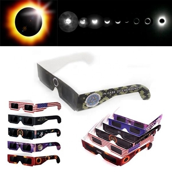 2024 New product 3d glasses diffraction lens UV380 UV400 A solar eclipse see The sun curly drum Polarized light Uv protection