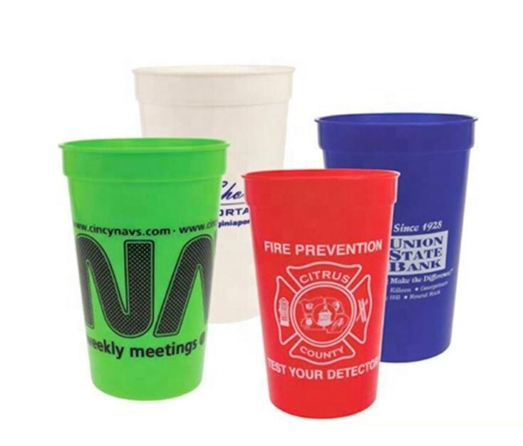 2023 new Wholesale Promotional 16oz stadium cup with custom logo hot sell beer Pong Cups Clear Reusable custom logo stadium cup