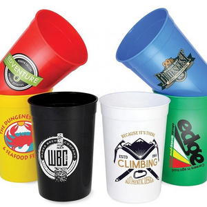 2023 new Wholesale Promotional 16oz stadium cup with custom logo hot sell beer Pong Cups Clear Reusable custom logo stadium cup