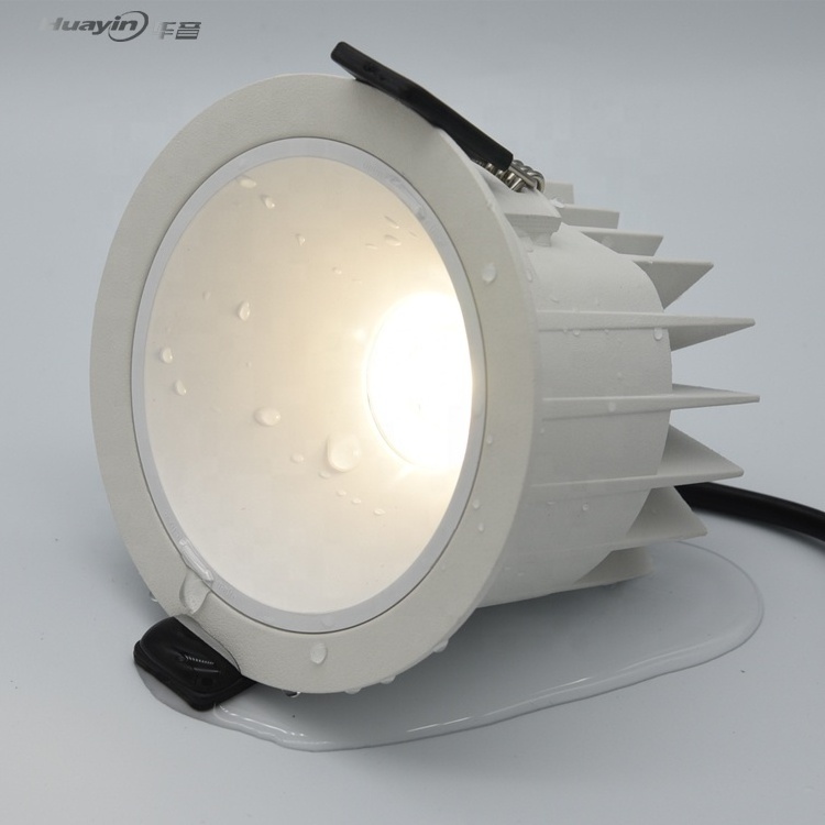 IP67 outdoor anti glare ceiling lighting lamp 10W 12W 18W  20W 30W 35w 40W  dimmable IP66 waterproof cob downlight ip65 recessed