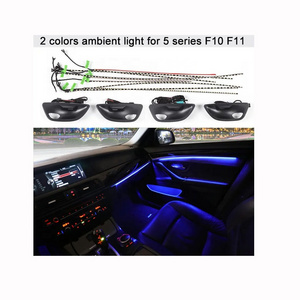 2 Colors F10 F11 F18 Blue and Orange Interior LED Stripe Decorative Door Ambient Light for BMW 5 Series F10 F11 F18 2010-2017